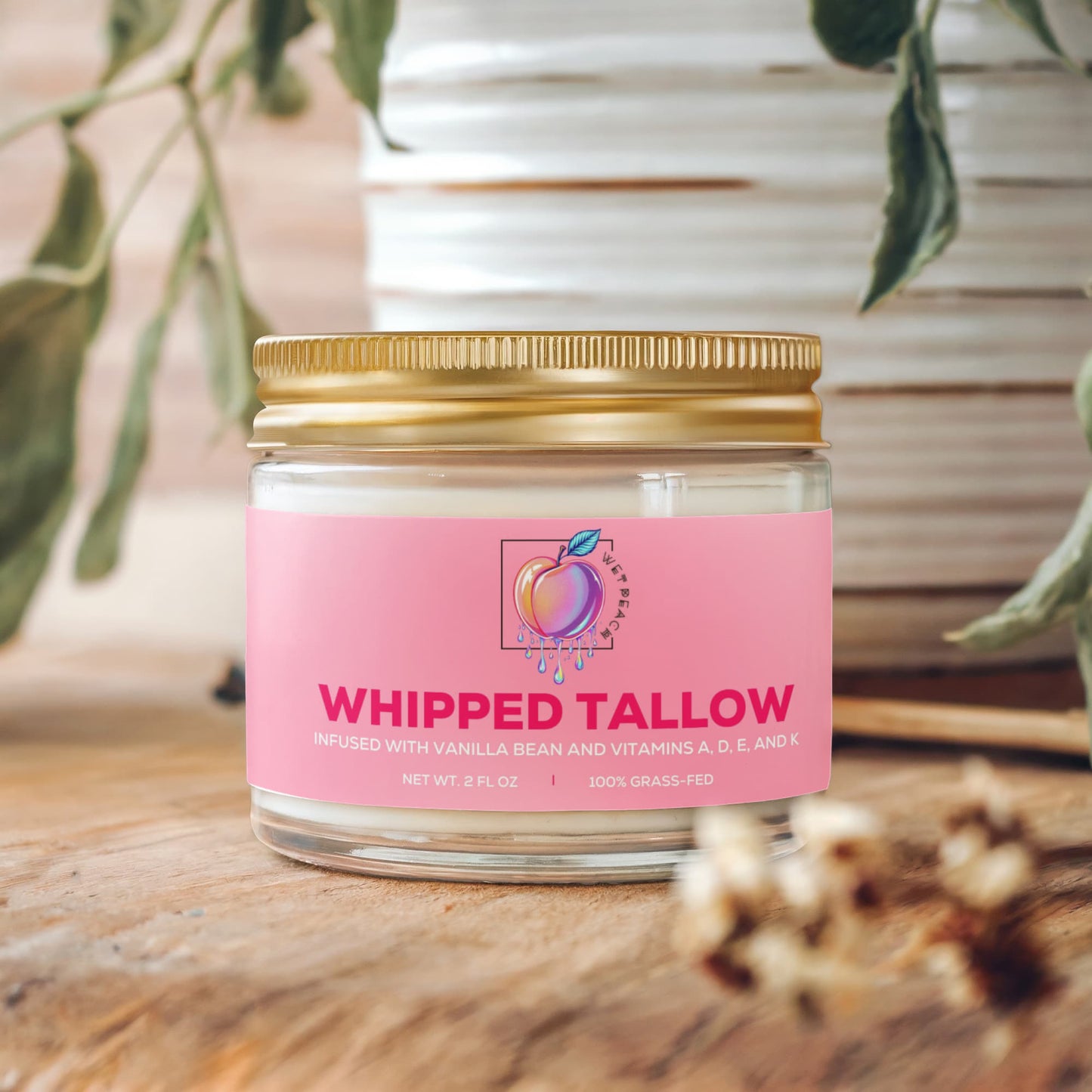 Whipped Grass-Fed Tallow Balm with Vanilla Bean
